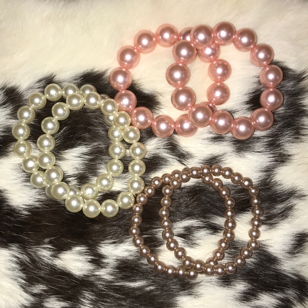 BOGO FREE Set of 6 faux pearl bracelets